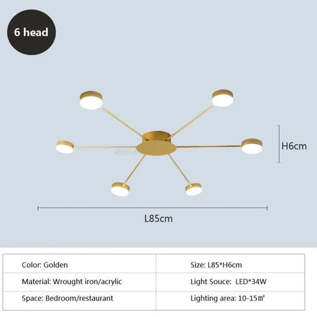 Plafonnier Design : Luminaire à Bras Multiples Style Contemporain-LUMICONCEPT