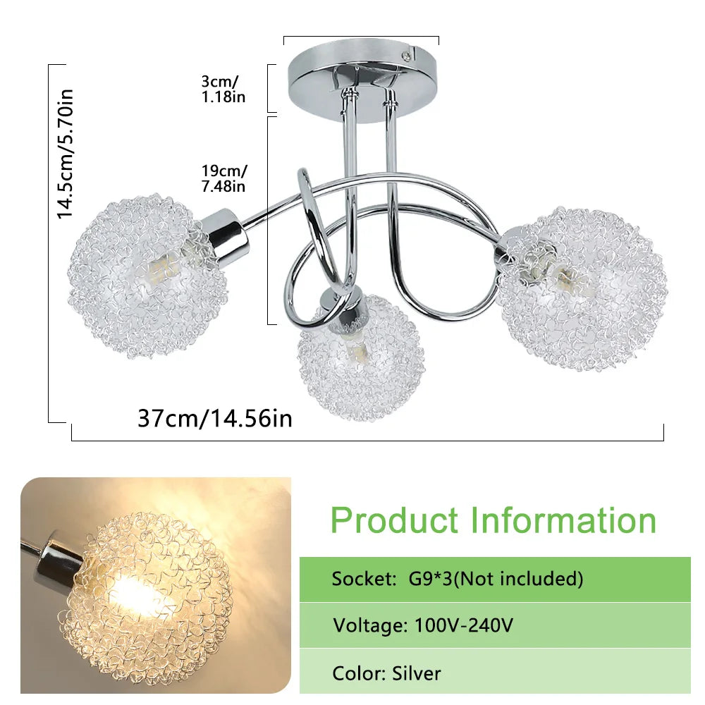 Plafonnier Design : Luminaire de Plafond Moderne avec 3 Lumières-LUMICONCEPT