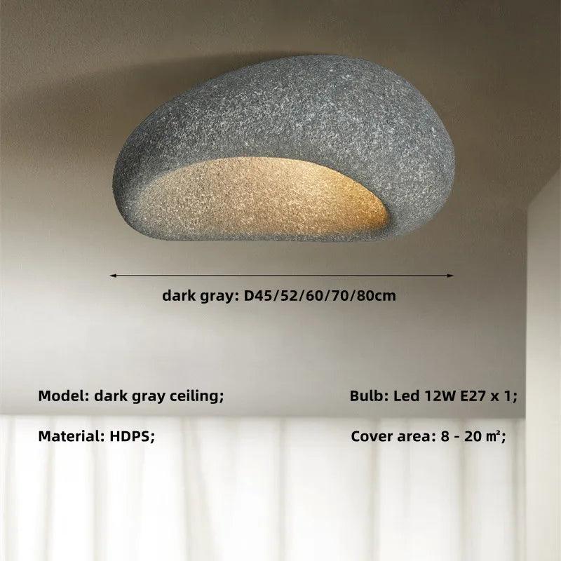 Plafonnier Design : Lustre de Plafond Nordique Effet Pierre-LUMICONCEPT