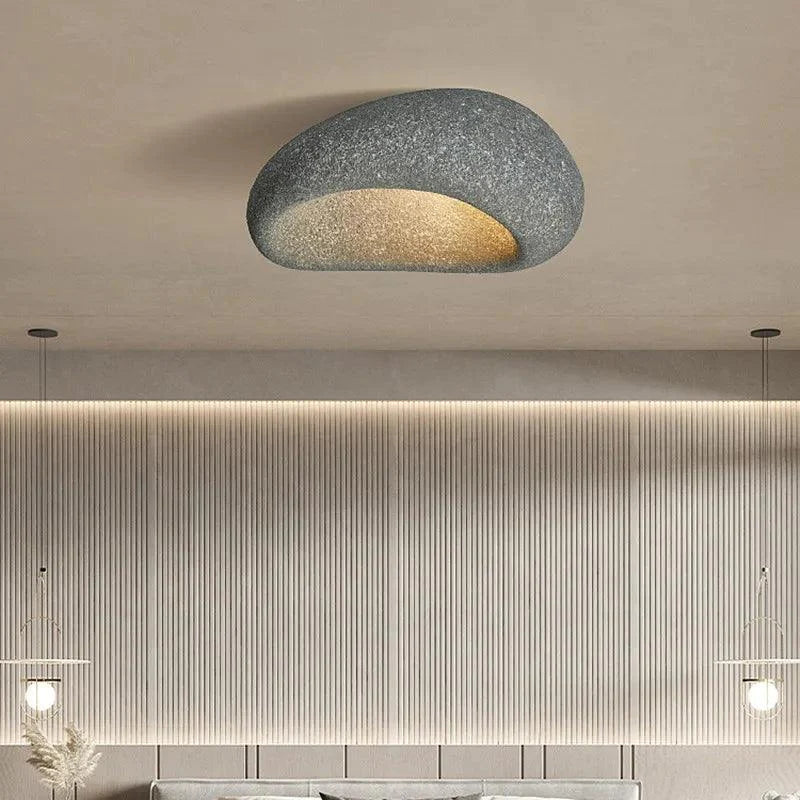 Plafonnier Design : Lustre de Plafond Nordique Effet Pierre-LUMICONCEPT