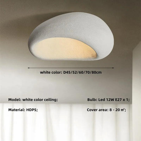 Plafonnier Design : Lustre de Plafond Nordique Effet Pierre-LUMICONCEPT