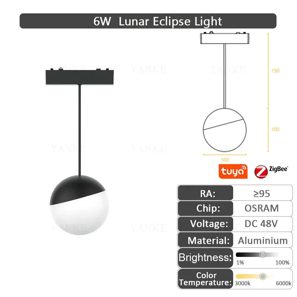 Plafonnier Design : Projecteur Aluminium Noir et Blanc sur Rail-LUMICONCEPT