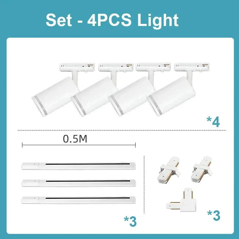 Plafonnier Design : Rail de Spots LED Orientables pour Éclairage Directionnel-LUMICONCEPT