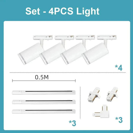 Plafonnier Design : Rail de Spots LED Orientables pour Éclairage Directionnel-LUMICONCEPT