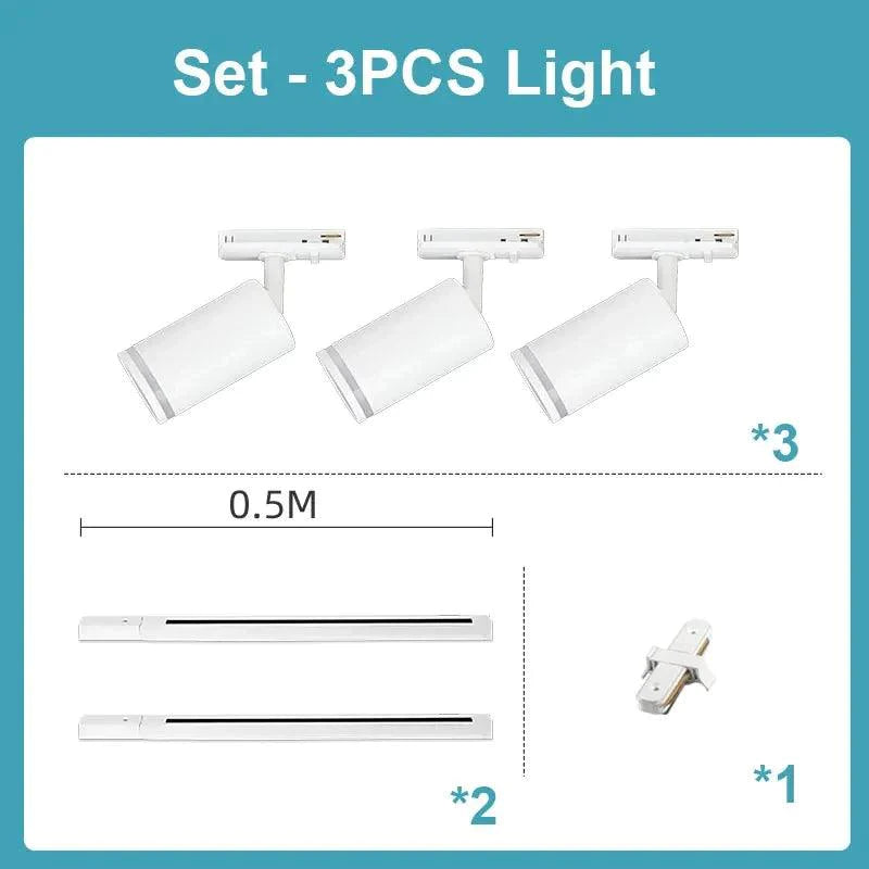 Plafonnier Design : Rail de Spots LED Orientables pour Éclairage Directionnel-LUMICONCEPT