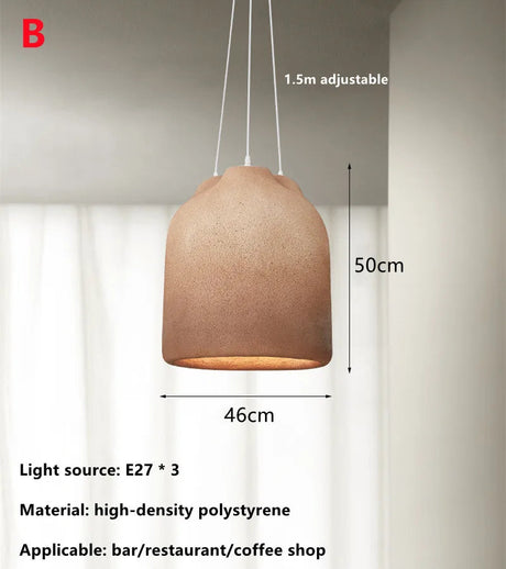 Plafonnier LED Nordique Créatif en Polystyrène pour Ambiances de Bar et Restaurant-LUMICONCEPT