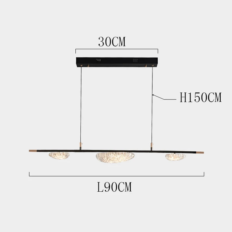 Plafonnier LED Suspendu Moderne avec Éclairage Réglable pour Salle à Manger-LUMICONCEPT