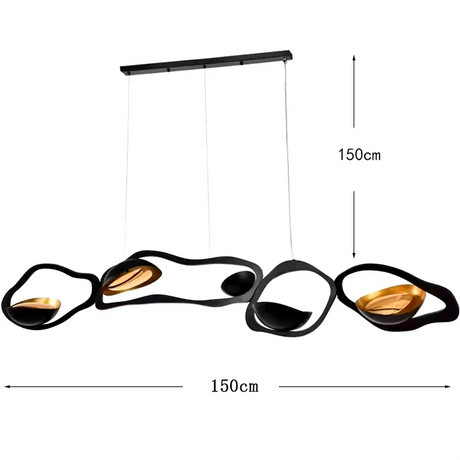 Plafonnier LED Suspendu Moderne avec Éclairage Régler et Dimmable pour Salle à Manger-LUMICONCEPT