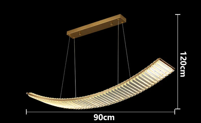 Plafonnier LED Suspendu Moderne en Crystal avec Lumière Modifiable pour Salon et Salle à Manger-LUMICONCEPT