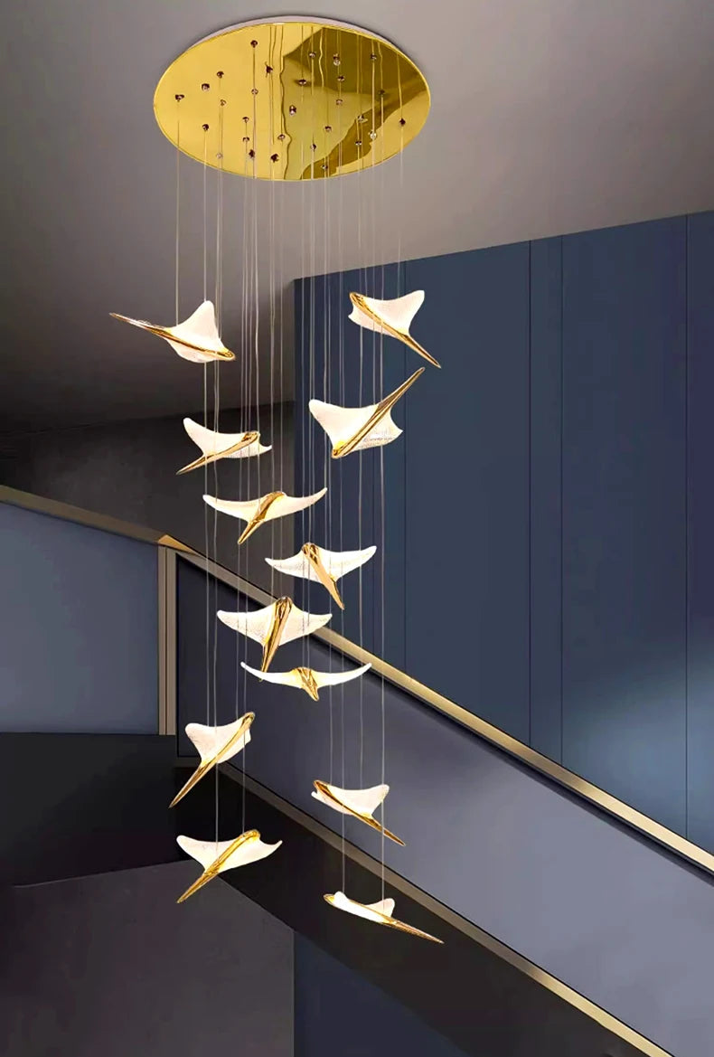 Plafonnier LED Suspendu Moderne pour Salon et Escaliers - Éclairage Décoratif Réglable-LUMICONCEPT