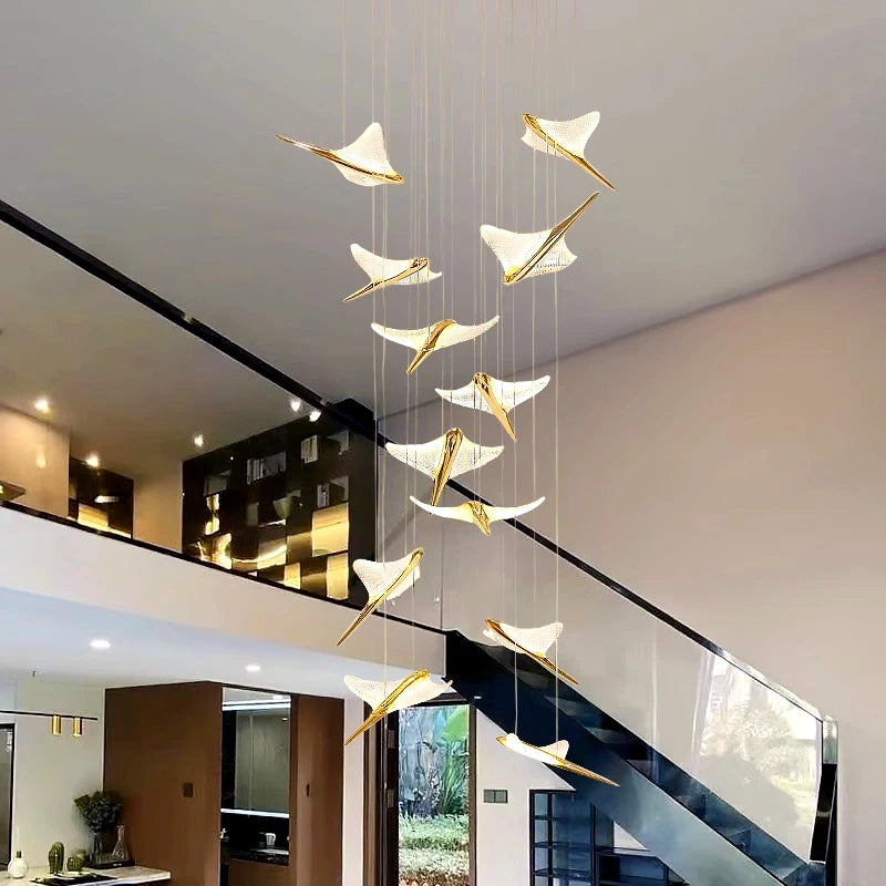 Plafonnier LED Suspendu Moderne pour Salon et Escaliers - Éclairage Décoratif Réglable-LUMICONCEPT