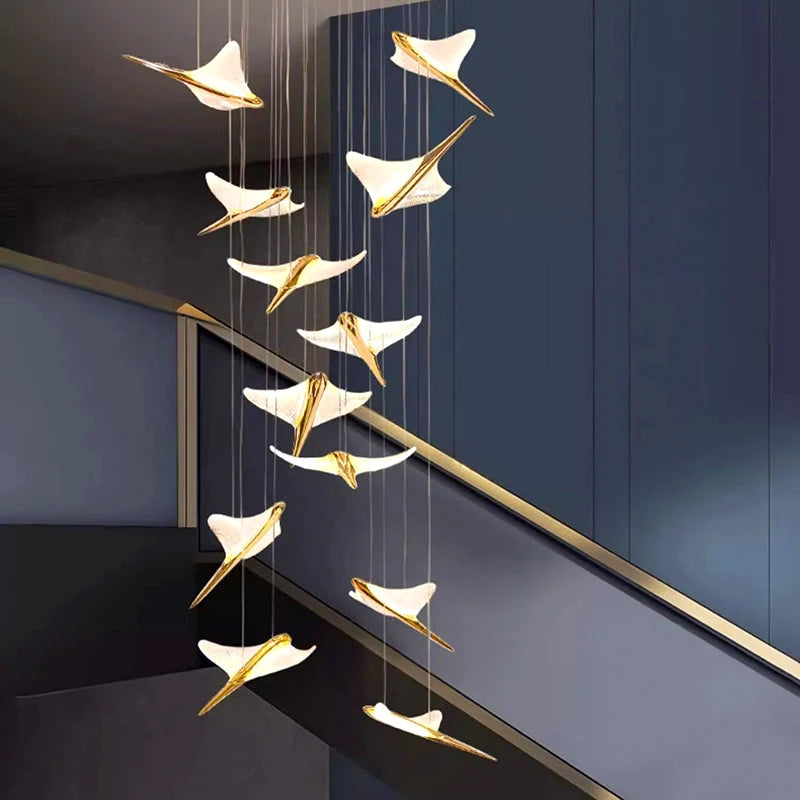 Plafonnier LED Suspendu Moderne pour Salon et Escaliers - Éclairage Décoratif Réglable-LUMICONCEPT