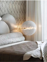 Plafonnier LED suspendu en forme de lune, design italien moderne, éclairage haut de gamme pour salon et chambre-LUMICONCEPT