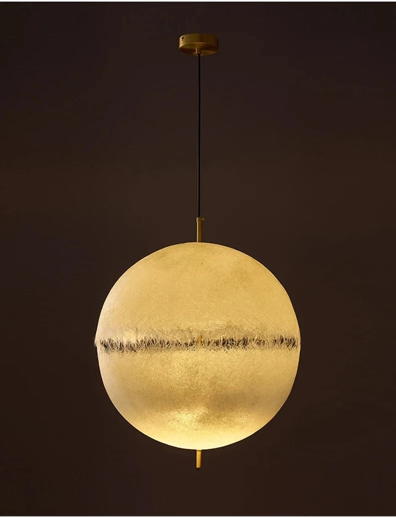 Plafonnier LED suspendu en forme de lune, design italien moderne, éclairage haut de gamme pour salon et chambre-LUMICONCEPT