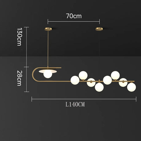 Plafonnier Suspendu Nordique en Verre avec Variateur LED pour Salon et Salle à Manger-LUMICONCEPT