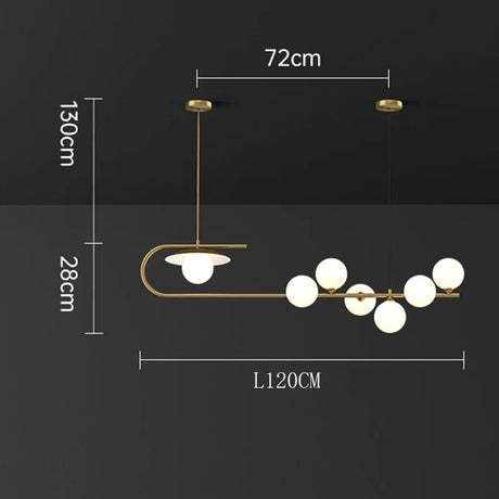 Plafonnier Suspendu Nordique en Verre avec Variateur LED pour Salon et Salle à Manger-LUMICONCEPT