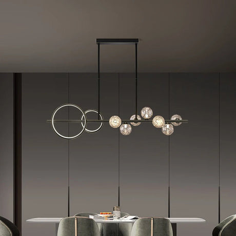 Plafonnier Suspendu en Cristal Luxe avec Luminaire Modulaire pour Salon et Salle à Manger-LUMICONCEPT