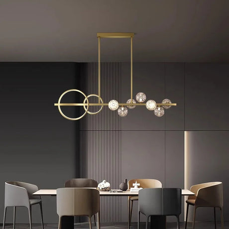 Plafonnier Suspendu en Cristal Luxe avec Luminaire Modulaire pour Salon et Salle à Manger-LUMICONCEPT