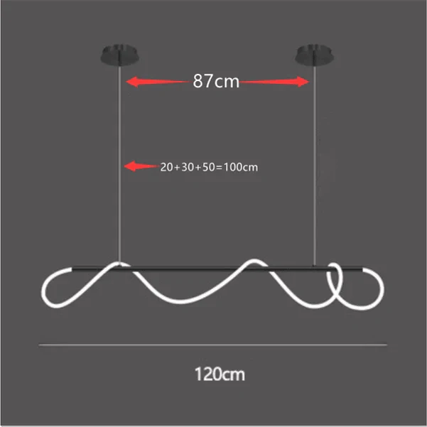 Plafonnier à LED Modern avec Éclairage Ondulé et Finition Chromée-LUMICONCEPT