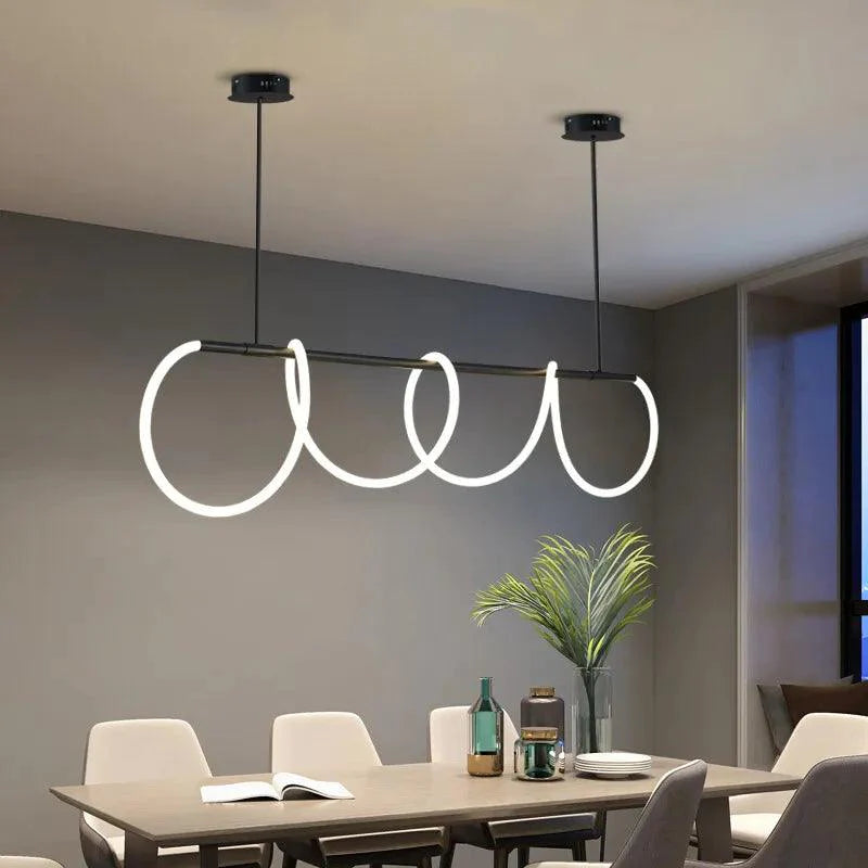 Plafonnier à LED Modern avec Éclairage Ondulé et Finition Chromée-LUMICONCEPT