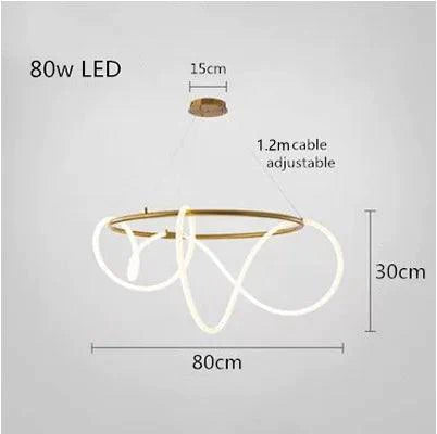 Plafonnier à LED Modern avec Éclairage Ondulé et Finition Chromée-LUMICONCEPT