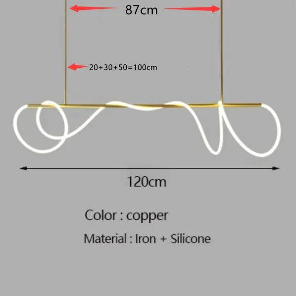 Plafonnier à LED Modern avec Éclairage Ondulé et Finition Chromée-LUMICONCEPT