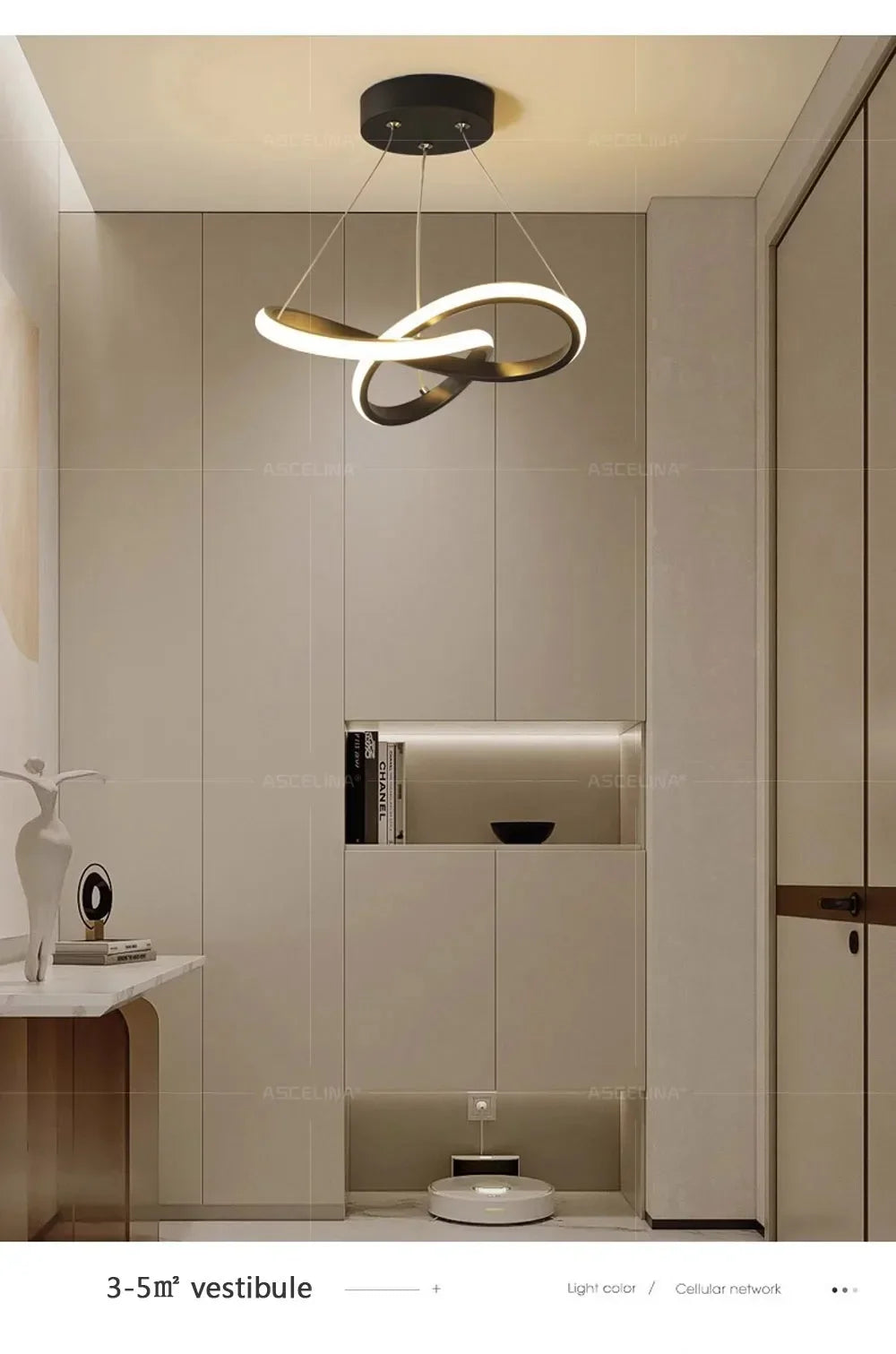 Plafonnier LED Design Nordique Créatif par DARHYNA - Éclairage Élégant pour Maison