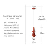 Französische Einkopf-Glas-Hängelampe im nordischen Design