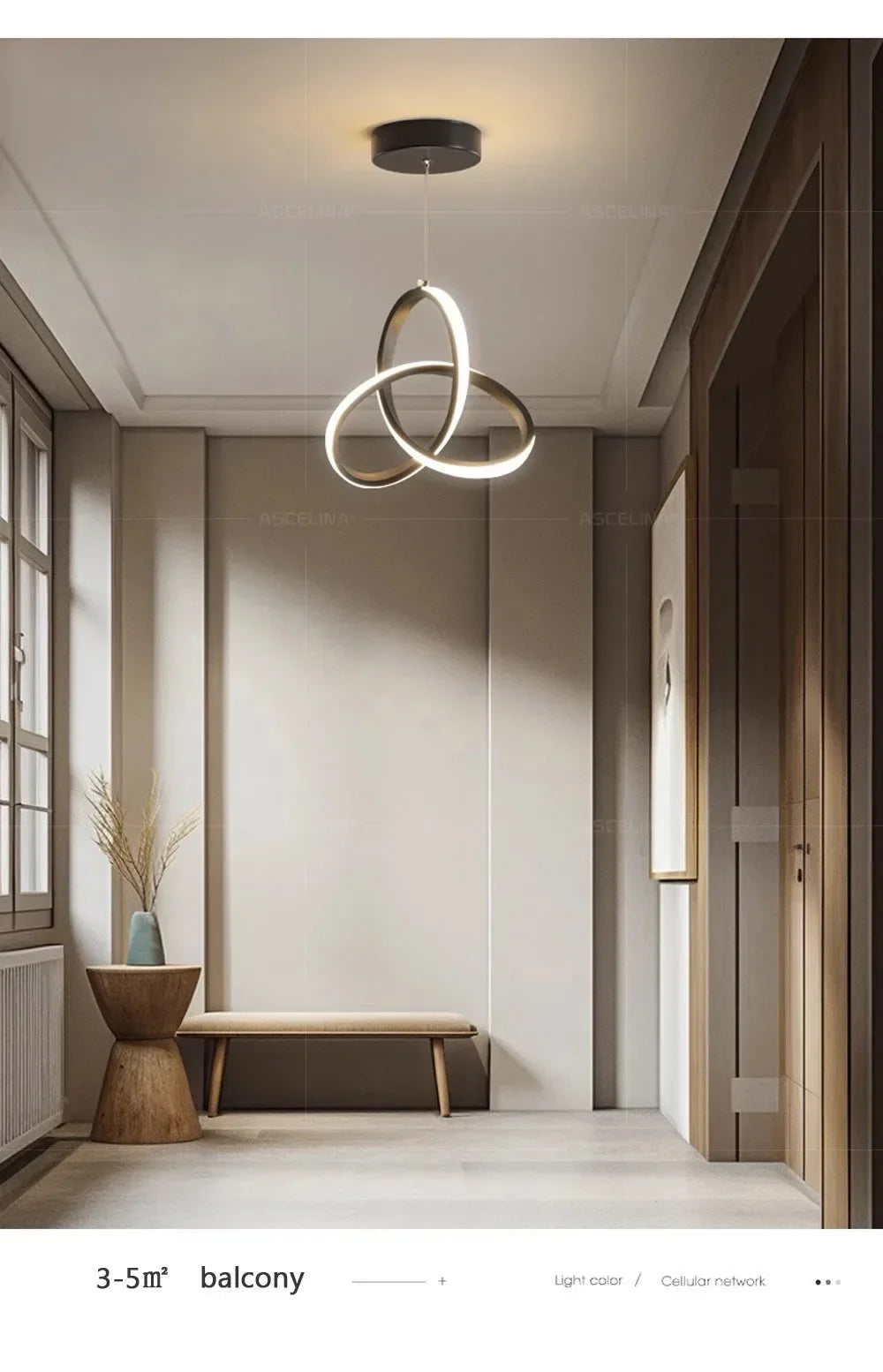 Plafonnier LED Design Nordique Créatif par DARHYNA - Éclairage Élégant pour Maison