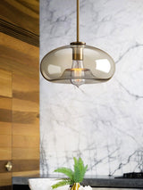 Lampe LED Suspendue Industrielle en Verre Design Moderne - ASCELINA