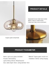 Lampe LED Suspendue Industrielle en Verre Design Moderne - ASCELINA