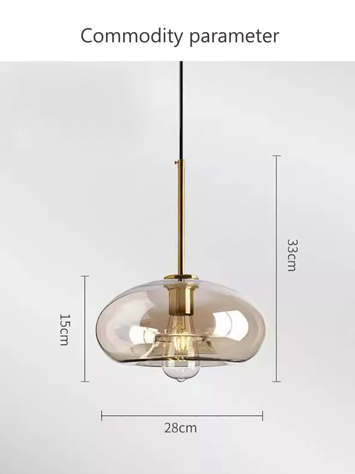 Lampe LED Suspendue Industrielle en Verre Design Moderne - ASCELINA