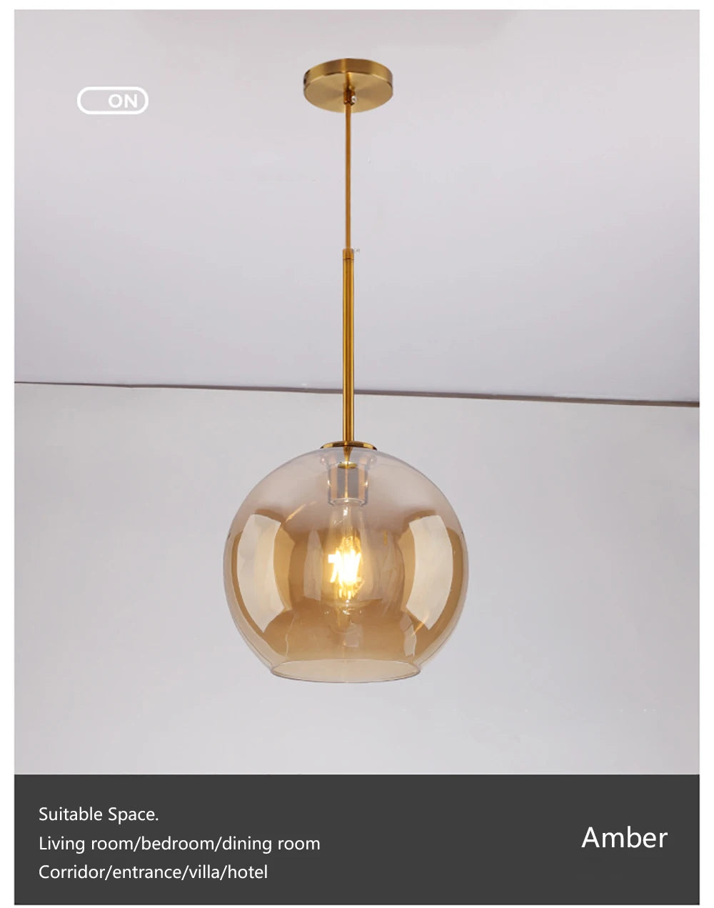 Lampe LED Suspendue en Verre - Design Nordique Élégant pour Intérieurs Chic