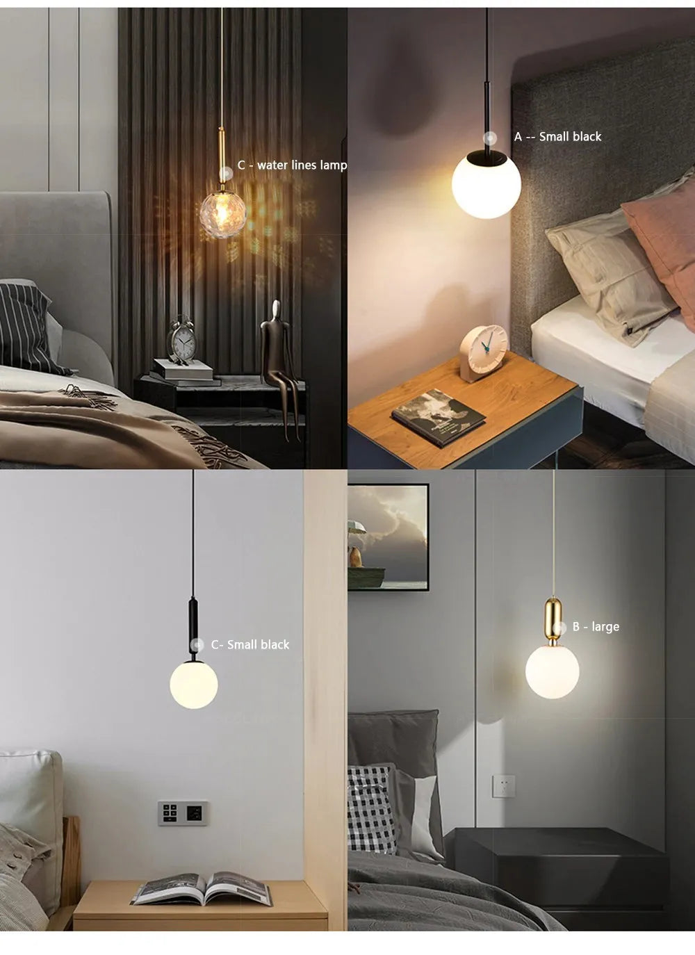 Lampe LED Suspendue Boule Dorée - Lumière Moderne et Élégante