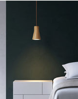 Lampada a sospensione a LED in legno dal design moderno per interni chic