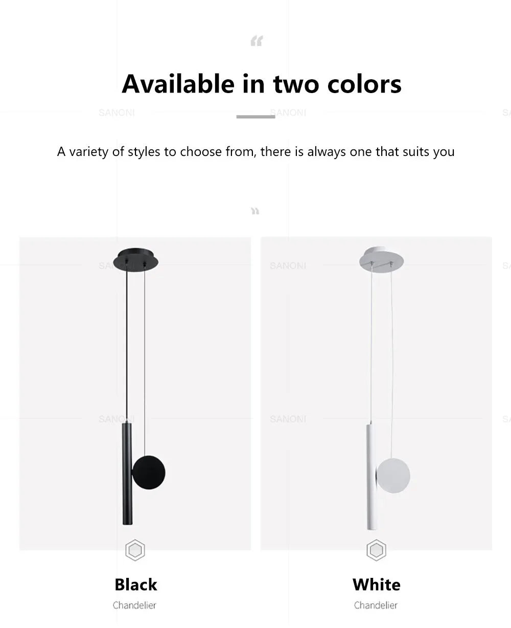 Lampe LED Suspendue Modernes avec Câble Réglable pour Salon et Bureau