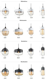 Lampe Suspendue en Verre Design Nordique Moderne