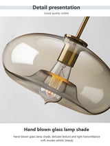 Lampe LED Suspendue Industrielle en Verre Design Moderne - ASCELINA