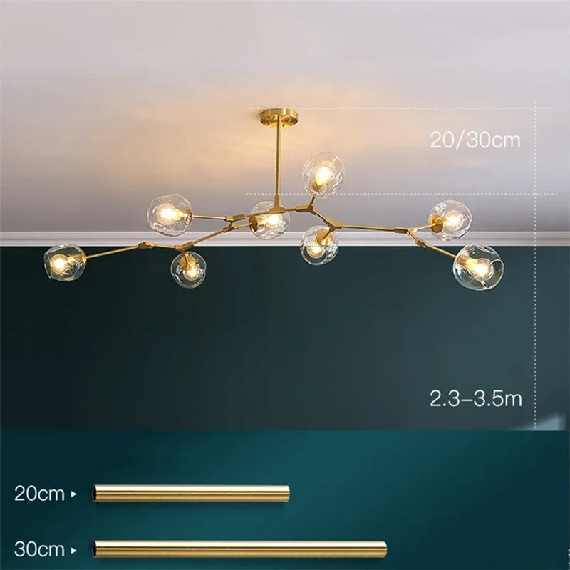 Suspension en verre LED contemporains - Lumières chic GOMAED