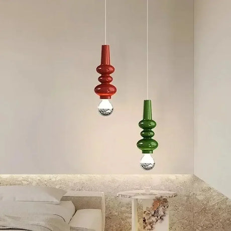 Lampada a sospensione in vetro a testa singola dal design nordico francese