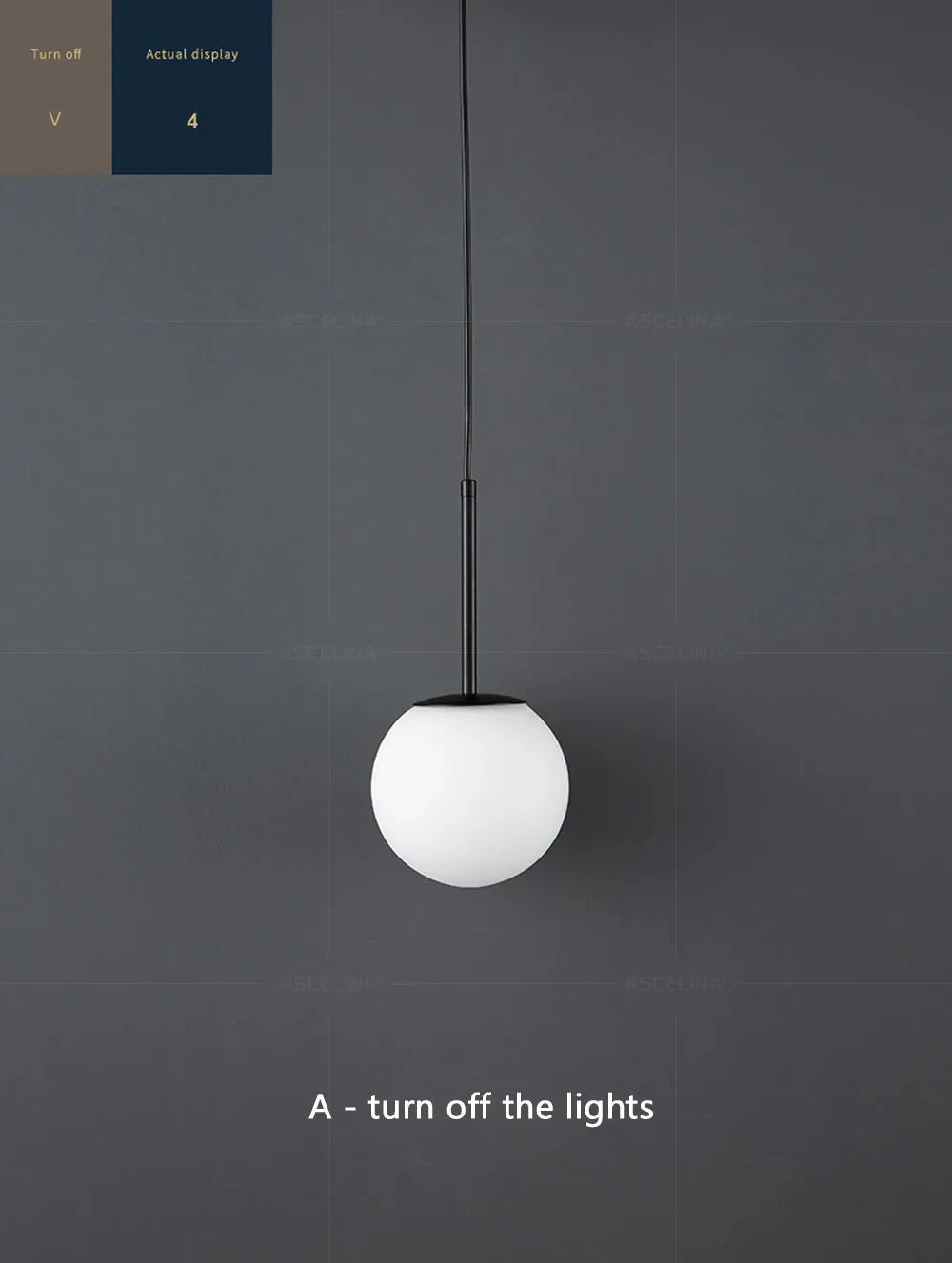 Lampe LED Suspendue Boule Dorée - Lumière Moderne et Élégante