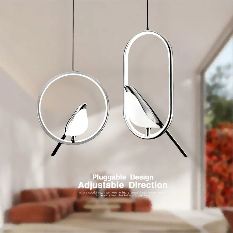 Lampe Suspendue LED en Forme d'Oiseau Maghelicopter d'Olinsheng - Élégance Moderne pour Votre Intérieur