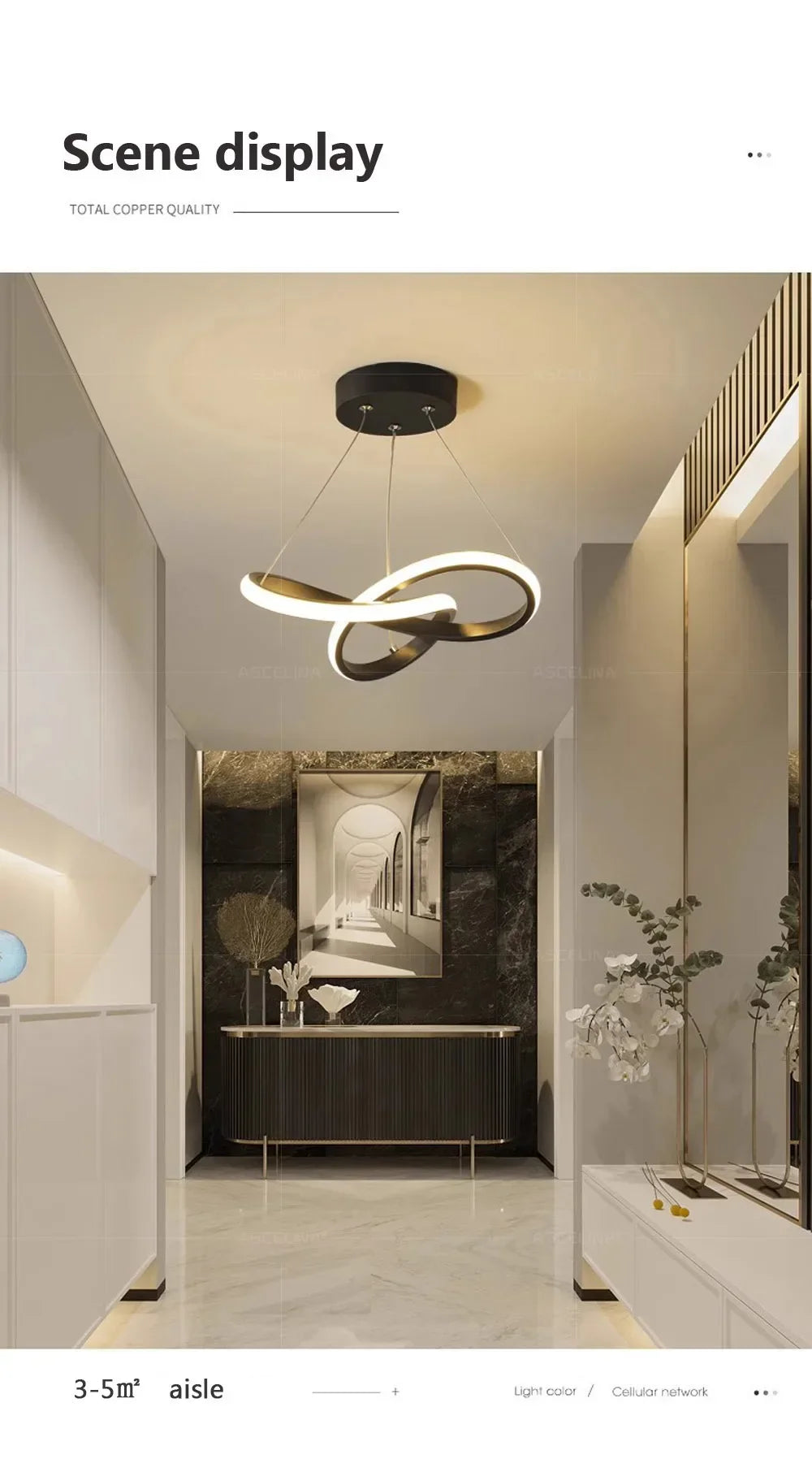 Plafonnier LED Design Nordique Créatif par DARHYNA - Éclairage Élégant pour Maison