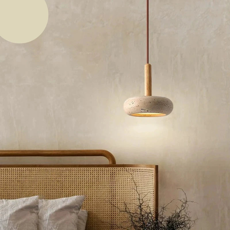 Lampe LED Suspendue en Pierre - Design Moderne d'Nik pour une Ambiance Élegante