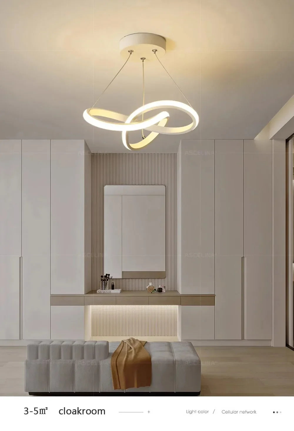 Plafonnier LED Design Nordique Créatif par DARHYNA - Éclairage Élégant pour Maison