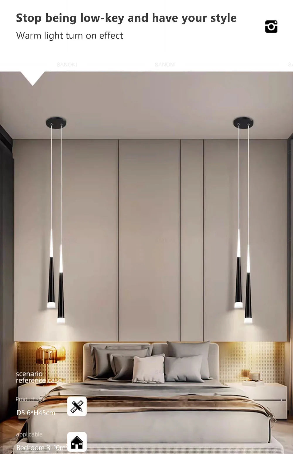 Lampada a sospensione a LED dal design nordico di DAMIASMILA – Illuminazione elegante per soggiorno e ufficio