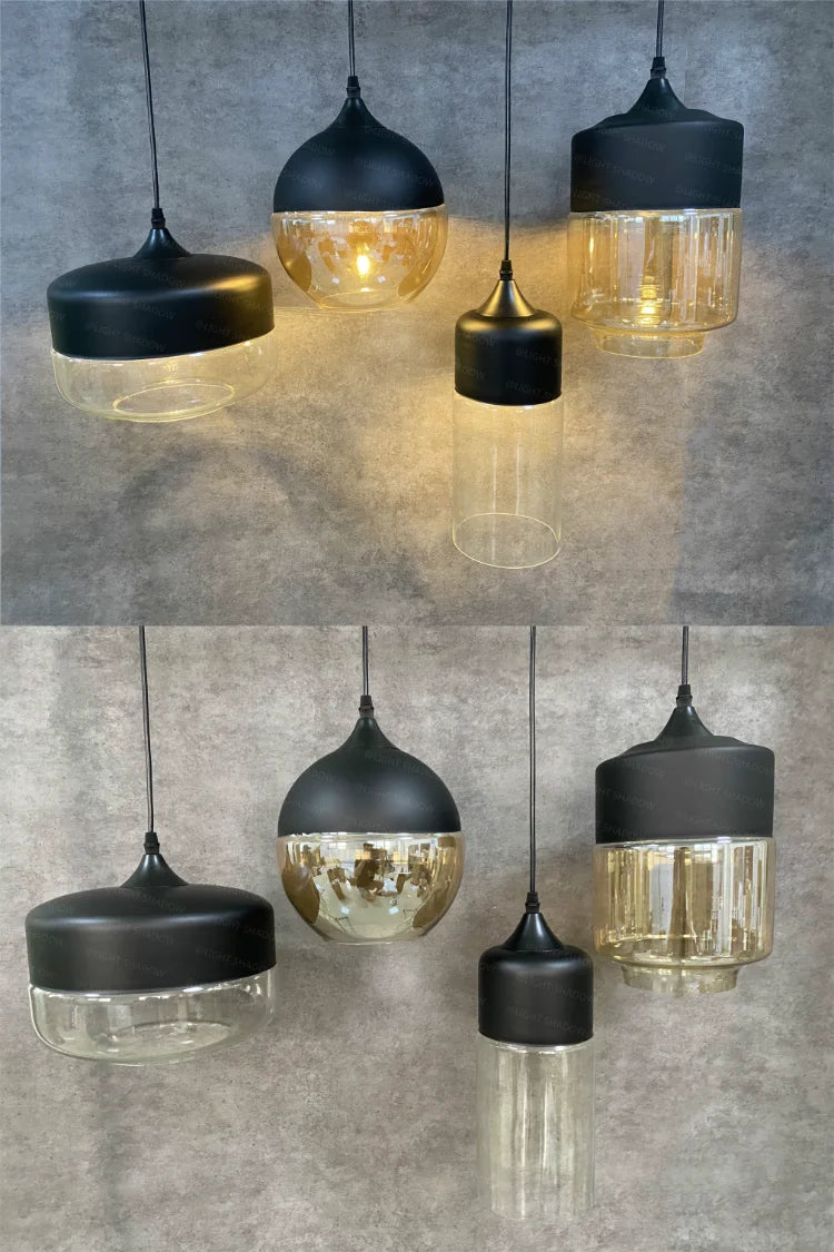 Lampe Suspendue en Verre Design Nordique Moderne