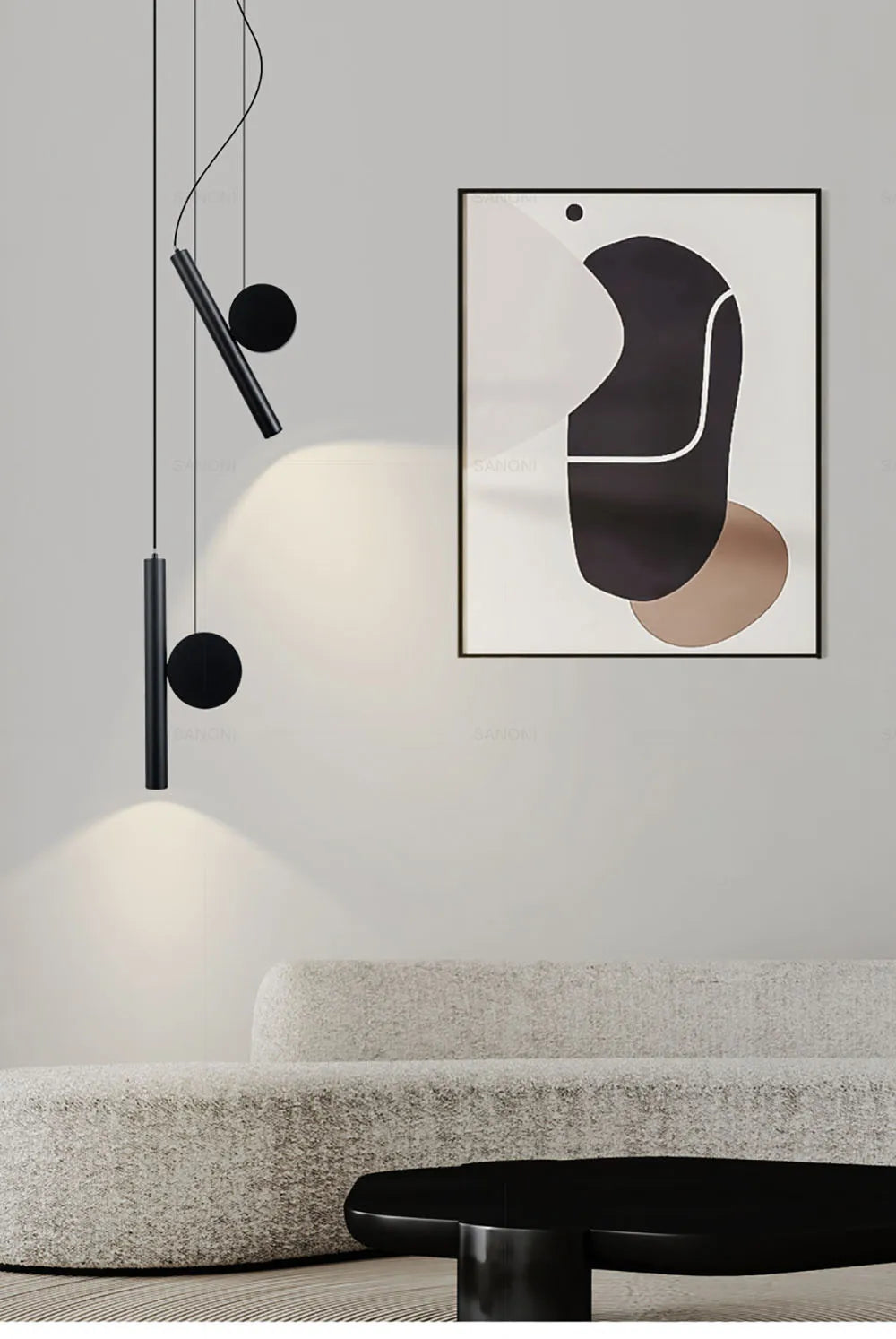 Lampe LED Suspendue Modernes avec Câble Réglable pour Salon et Bureau