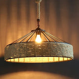 Lustre Suspendu en Chanvre Classique au Style Industriel Rétro