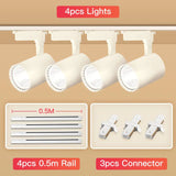 Spot Plafond : Projecteur Industriel sur Rail à LED Brossé-LUMICONCEPT